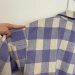 Wild Fable Lilac Lavender Purple Cream Ivory Plaid Oversized Fit Shacket Jacket Photo 14
