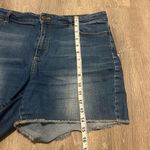 Garnet Hill  Jean Shorts Womens Size 32 Organic Cotton Stretch Denim High Rise Photo 2
