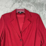 Briggs New York Blazer Womens 14 Red Faux Suede Preppy Office Business Casual Photo 3