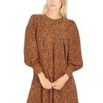 Who What Wear Puff Sleeve Long Sleeve Leopard Print Short Dress Size Small Photo 0