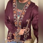 Soft Surroundings  Boho BELLA COZY TOPPER - FLEECE KNIT Embroidered Cardigan XL Photo 7