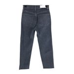 RE/DONE  70's Stove Pipe Jeans Raw Hem Button Fly High Waist Black 26 Photo 1