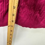 Talbots Cardigan Sweater XL Pink Cable Knit 100% Pima Cotton Preppy Classic Photo 3