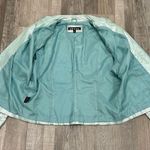 Revue Aqua Shimmer Leather Jacket Green Size XL Photo 5