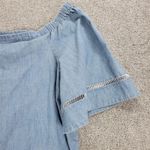Ralph Lauren Lauren Chambray Off Shoulder Top Womens XL Blue Denim Bell Sleeve Photo 9