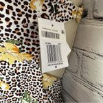 Hurley Jungle Cat Moderate Cheeky One Piece Swimsuit Cream, Brown Gold M NWT Photo 5