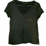 Rock & Republic  Black V-Neck Short Sleeve Pocket Tee Women’s XS Photo 1