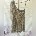 EXPRESS  X Rachel Zoe Printed One Shoulder Ruffle Mini Dress M Photo 3