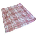 Light Pink & White Plaid Design Skirt Mini Pencil Style Women’s Size Large Fit! Photo 0