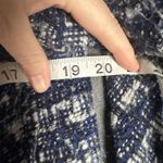 J Crew Jacket Womens 6 Blue White Wool Blend Tweed Funnel Neck Zip Long Coat Photo 9