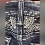 Love Nation  6 Western Layered Denim Black Lace Skirt Slip Photo 8