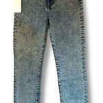 Anthropologie  Edwin Size 26 Bree High Waist Raw Hem Straight Leg Jeans Acid Wash Photo 0