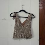 Le lis  Tan Spotted‎ Polka Dot Babydoll Tank Small Photo 3