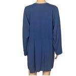 Flax by ANGELHEART 100% Silk blue pleated mini dress with Pockets Small EUC Photo 6