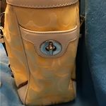 Coach  Signature Jacquard A Beautiful Yellow Shoulder Bag D1059-F15669 Photo 5