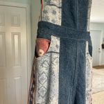 Free People NEW DALLAS FLAG PRINT DENIM JEANS JUMPSUIT FLARE OVERALLS Photo 6