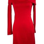 French Connection  SZ 6 Bodycon Dress Off-Shoulder Cowl Neck Stretch Long Sleeve Photo 0