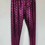 High Waist Fish Scale Printed Tummy Control Pants Workout Leggings Pink Mediun Black Size M Photo 4