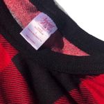 2 Piece Set North Pole PJ Lounge Pajamas Sleepwear Red Black Plaid Womens Large Photo 4