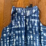 Tahari blue and white shibori tie dye linen mini sundress Photo 1