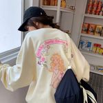 Urban Outfitters Butter Yellow Cute Coquette Girl Oversized Sweatshirt Photo 0