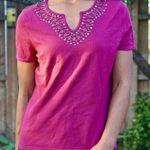 Requirements 🍁 Short Sleeve Beaded V-Neck Sweater‎ Photo 0