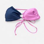 l*space L* Freddie keyhole colorblock purple blue halter bikini top medium new Photo 2