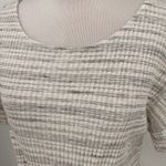 Bohme  White & Grey Tie Scoop Neck Blouse Photo 1