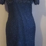 Laurence Kazar Vintage black beaded cocktail dress Photo 0