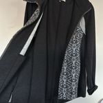 Anthropologie Tara Jacquard Hoodie Zip Sweatshirt Gray Black Hooded Size Medium Photo 4