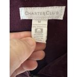 Charter Club  Women’s Medium Corduroy Jacket Purple Zip Front Long Sleeve Photo 11
