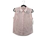 Liverpool NWT  Los Angeles Sleeveless Poplin Button Front Shirt Top Size XS‎ Photo 1