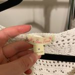 it's our time Crochet Knit V Neck Long Sleeve Cropped Cinch Detail Top Sweater M Photo 3