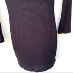 Princess Polly  Womens Size 4 black long sleeve ribbed double cutout dress Photo 4