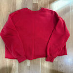 Santa Baby Cropped Sweatshirt Women’s Size Large Red Photo 4