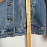 Ella Moss Denim Trucker Jacket Women Large Blue Distressed Button Front Western Photo 7