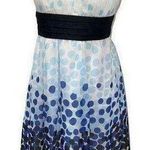 Max and Cleo New blue and black polka dot dress size 6 Photo 0