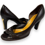 Chloé Chloe Leather Suede Cut‎ Out Peep Toe Heels Women's 38.5 (US 8.5) Photo 0