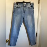Kensie  Vintage Luxe Light Wash High Rise Skinny Raw Edge Hem Denim Jeans #S Photo 1