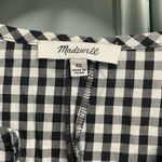 Madewell  Black White top size XS Plaid Photo 2