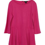 St. John  Knits Milano Knit Peplum Blouse in Bright Pink Scoop Neck Size 6 Wool Photo 0