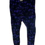 Warrior Danica Patrick NWT Blue and Black Patterned Leggings Lace Trim Medium Photo 6