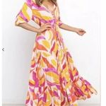 Anthropologie Abel The Label Swish Hi Lo Midi Dress Size XS Multicolor Boho Photo 7