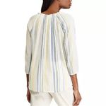 CHAPS 3/4 Sleeve Yellow Lulu Stripe Top Photo 5