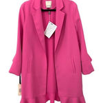 NWT PINKO Blazer Pink Ruffle Open Front Cardigan Jacket Size 44 / US Size 8 Photo 0