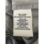 Magaschoni  100% Linen Gray Button-Down Adjustable Waist Women's Blouse Top Photo 6