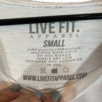 Live Fit White Graphic Front Short Sleeve Athletic Casual T Photo 5