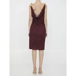 Bottega Veneta  Fluid Suede Dress in Mahogany & Sand 34 0 2 Womens Midi Leather Photo 12