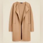 J.Crew  365 Juliette collarless sweater-blazer cotton wool blend camel size S Photo 2
