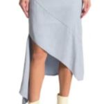 Off-White Spiral Draping Slit Skirt Baby Blue size 6 Photo 2